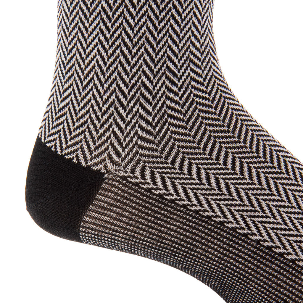 Black-Herringbone-Sock