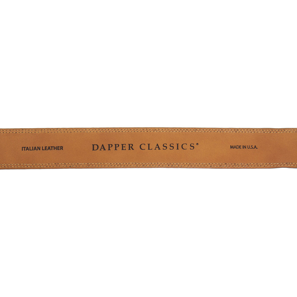 Oxblood Italian Leather Belt With Nickel Roller Buckle
