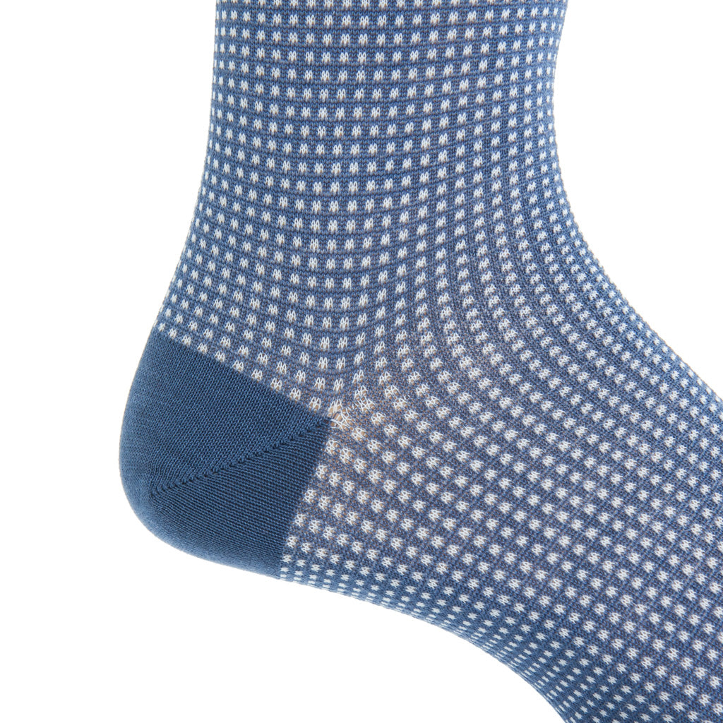 Indigo Blue and White Mid-Calf