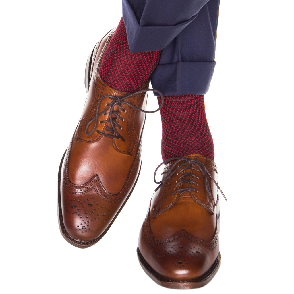 Red-Birdseye-Sock