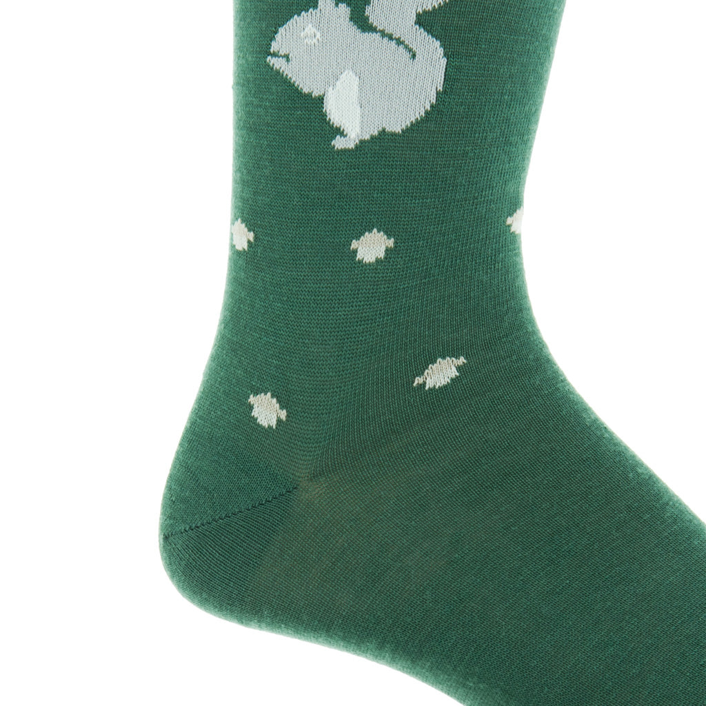 Hunter-Green-Squirrel-Sock