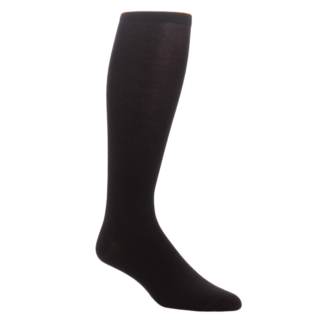 Black-Ribbed-Cashmere-Sock