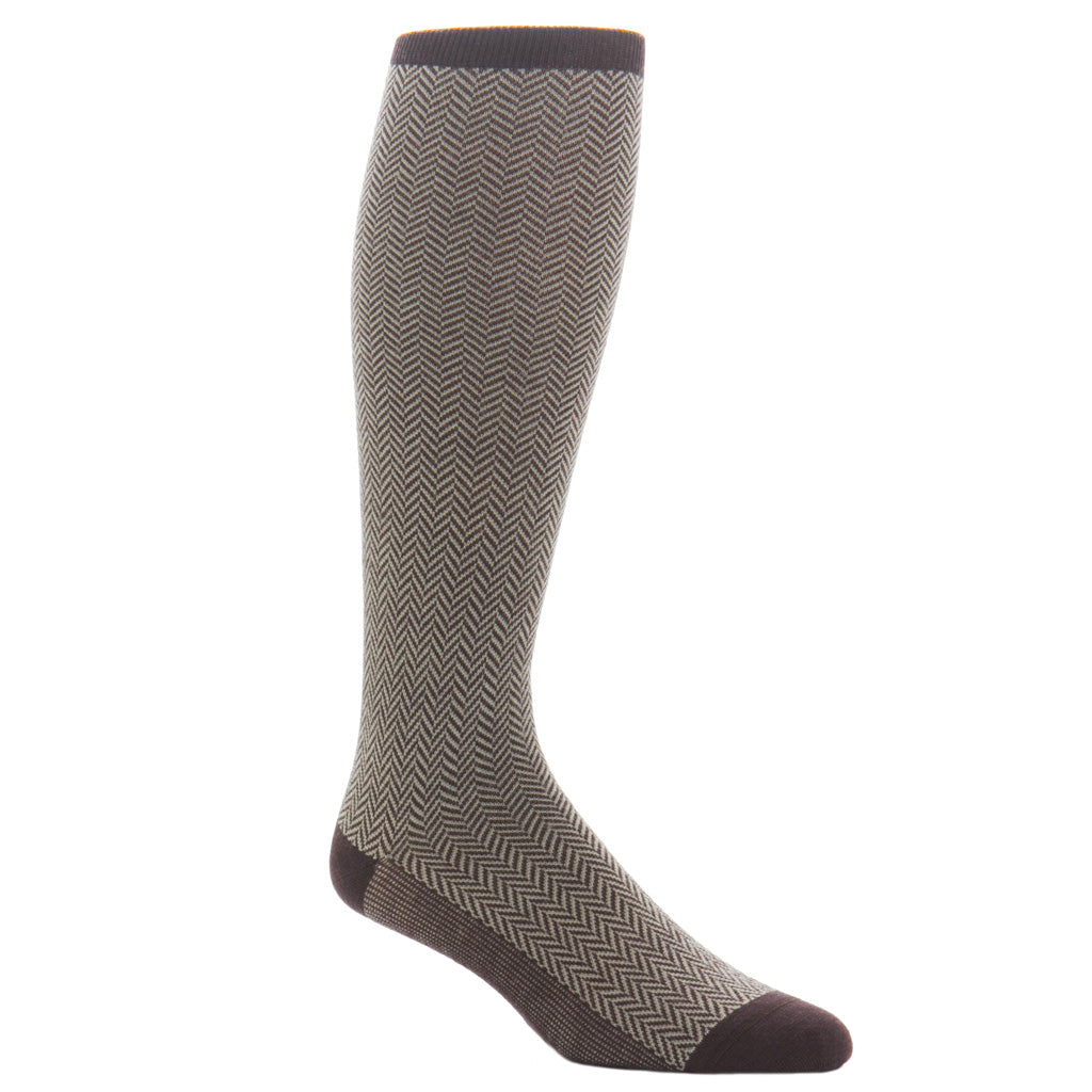 Coffee-Herringbone-Sock