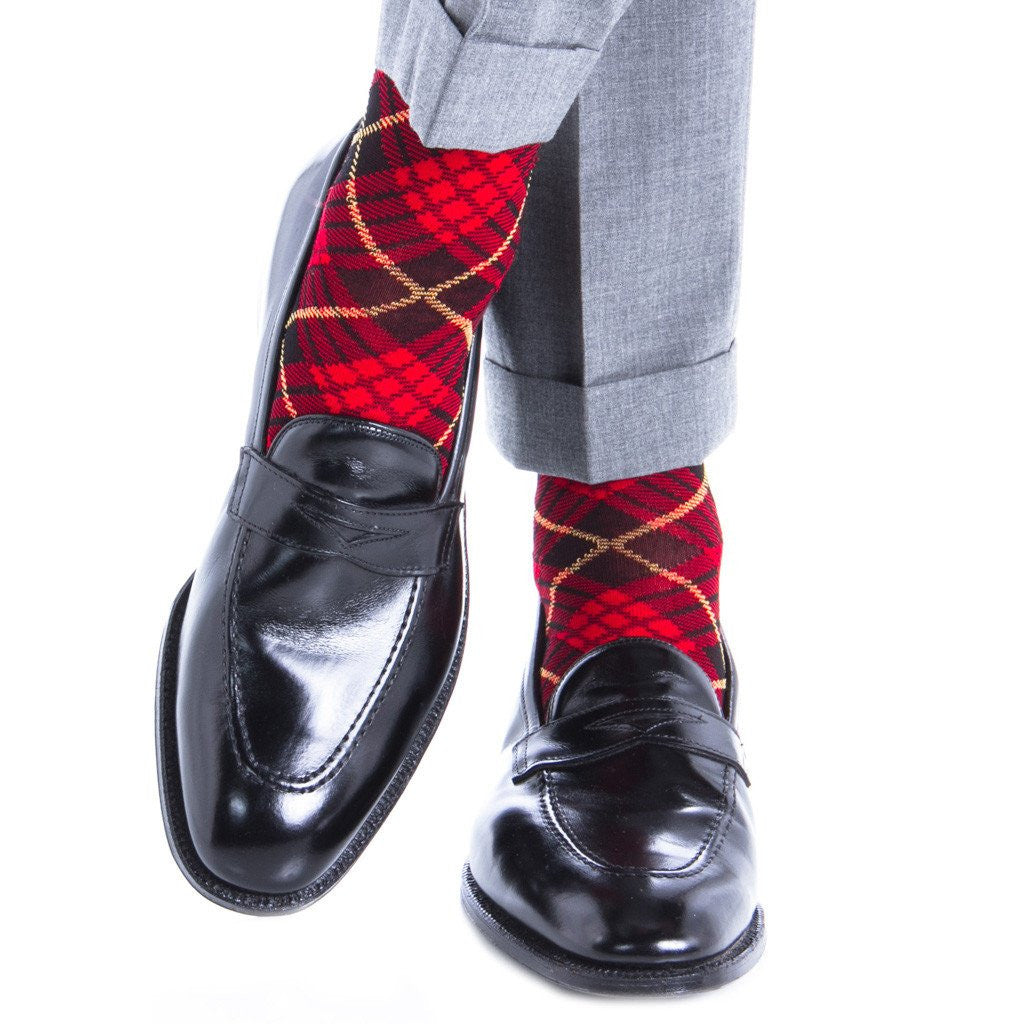 Red-tartan-mens-socks