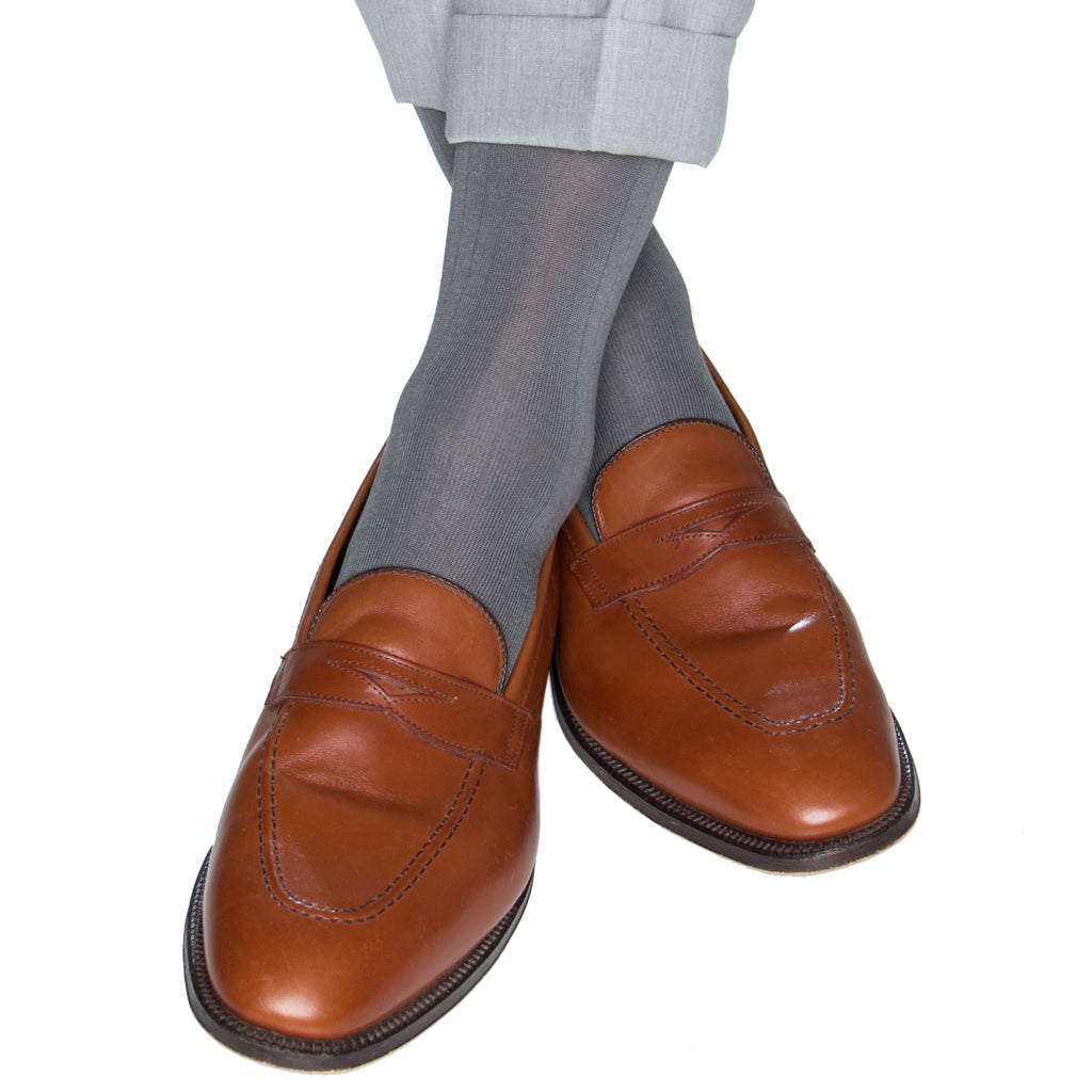 Gray-Solid-Sock